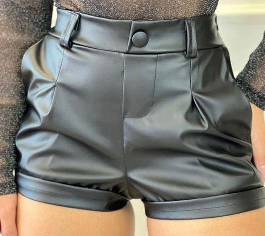 Shorts de couro