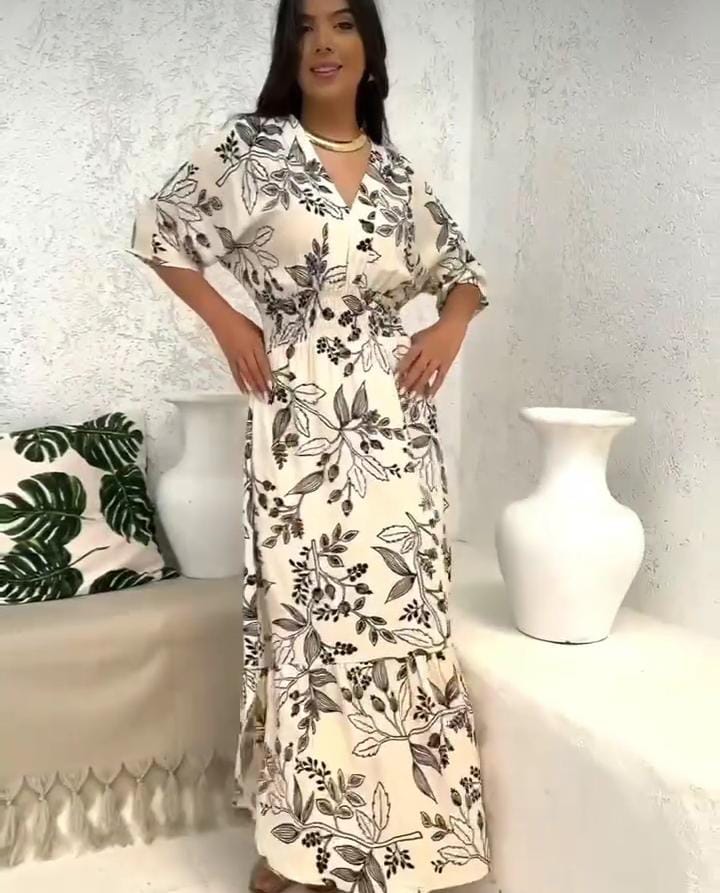 Vestido com manga