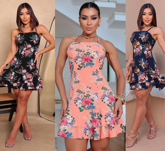 Vestido floral curto