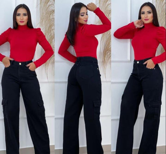 Calça Cargo Preta